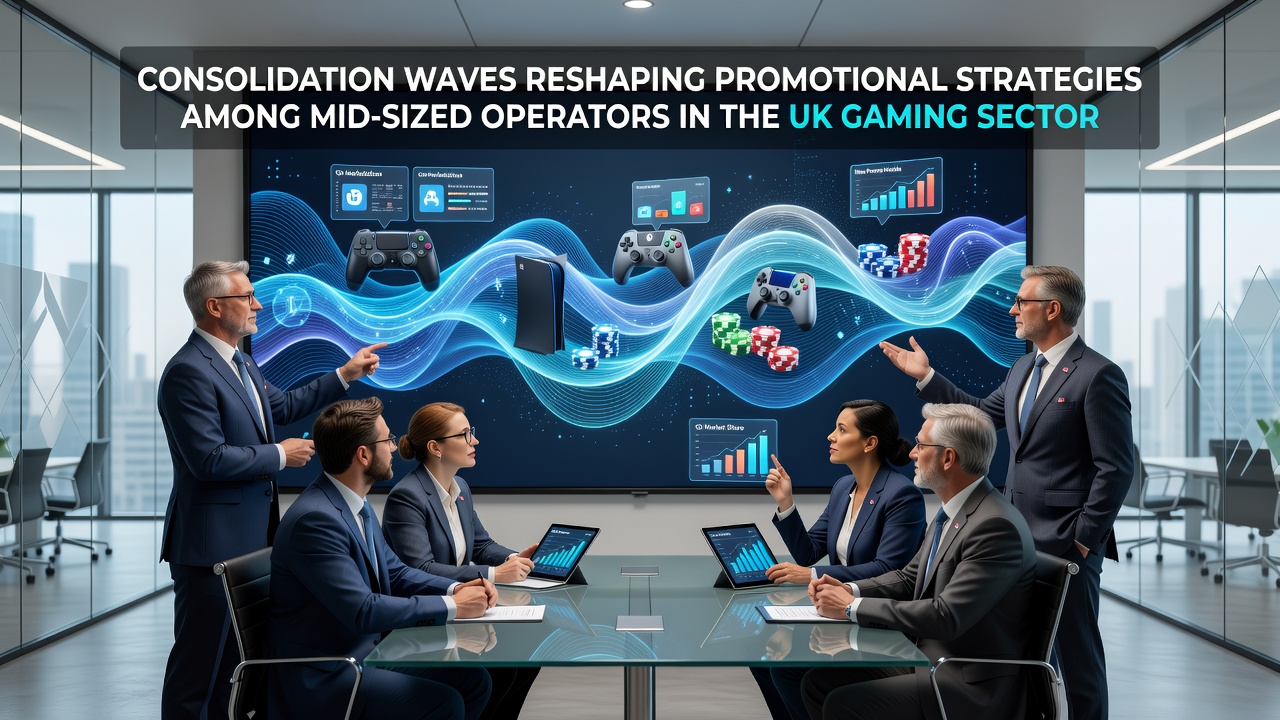 Mid-sized UK casino operators reviewing promotional campaigns during industry consolidation meetings