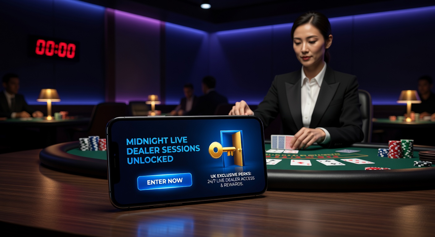 Midnight live dealer tables accessible via digital wallet features for British casino enthusiasts