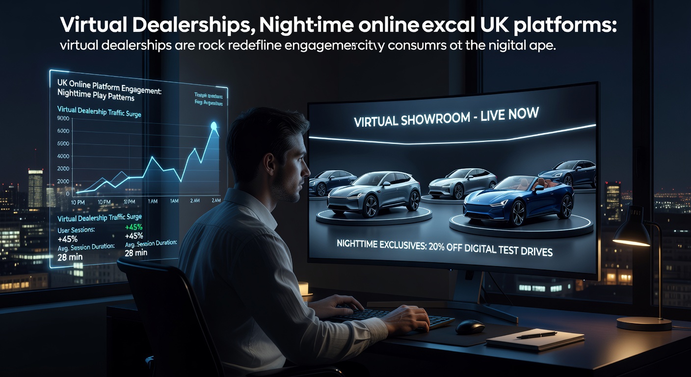 Virtual dealership interface showing late-night live dealer tables active across UK online platforms