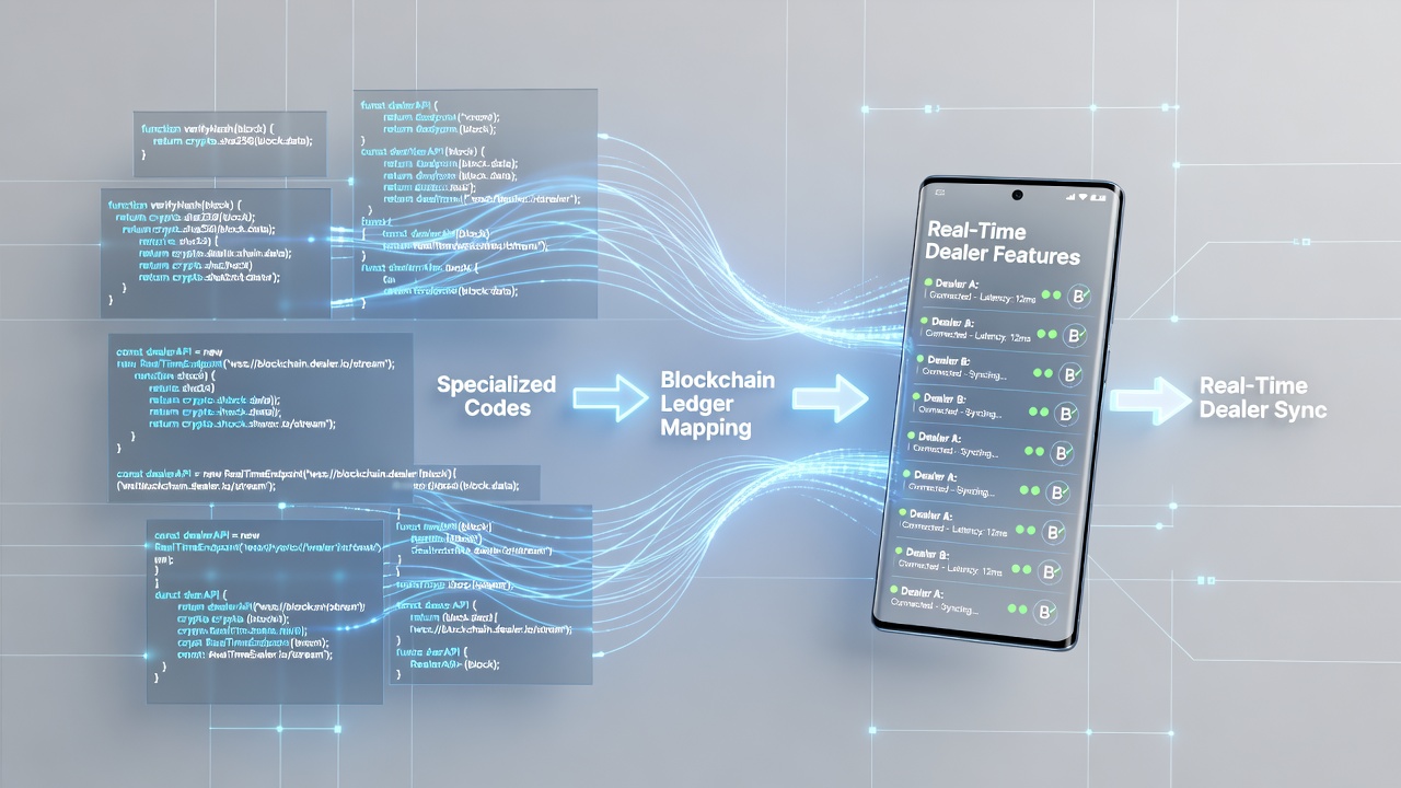 Blockchain mobile casino interface showing specialized promo codes interacting with live dealer tables