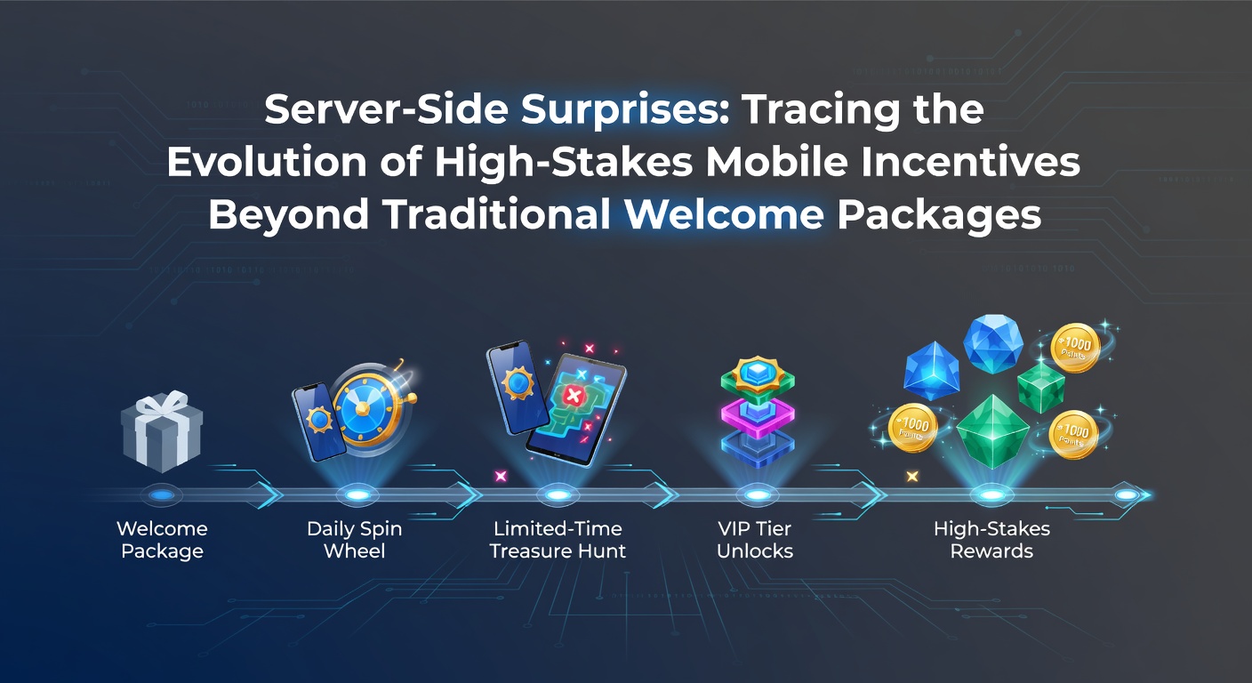 Evolution of server-side mobile casino incentives showing dynamic high-stakes rewards interface