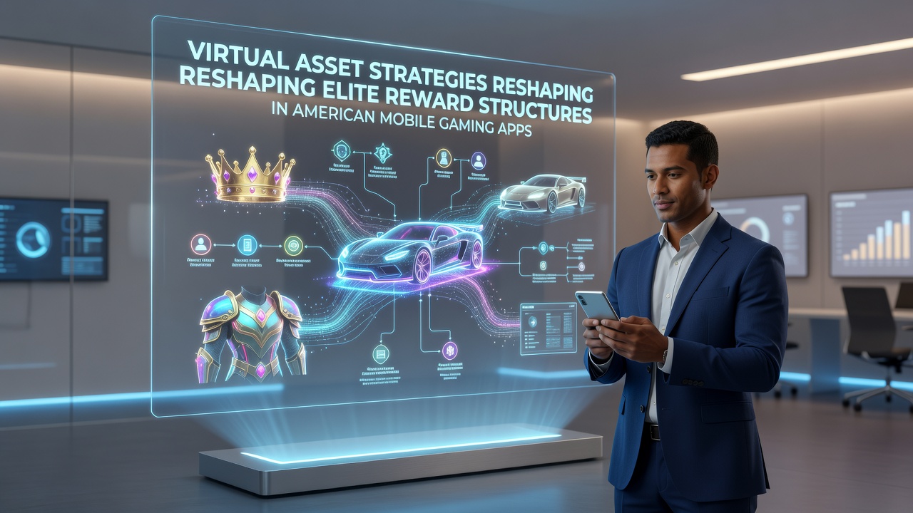 Illustration of virtual asset integration in mobile gaming reward systems